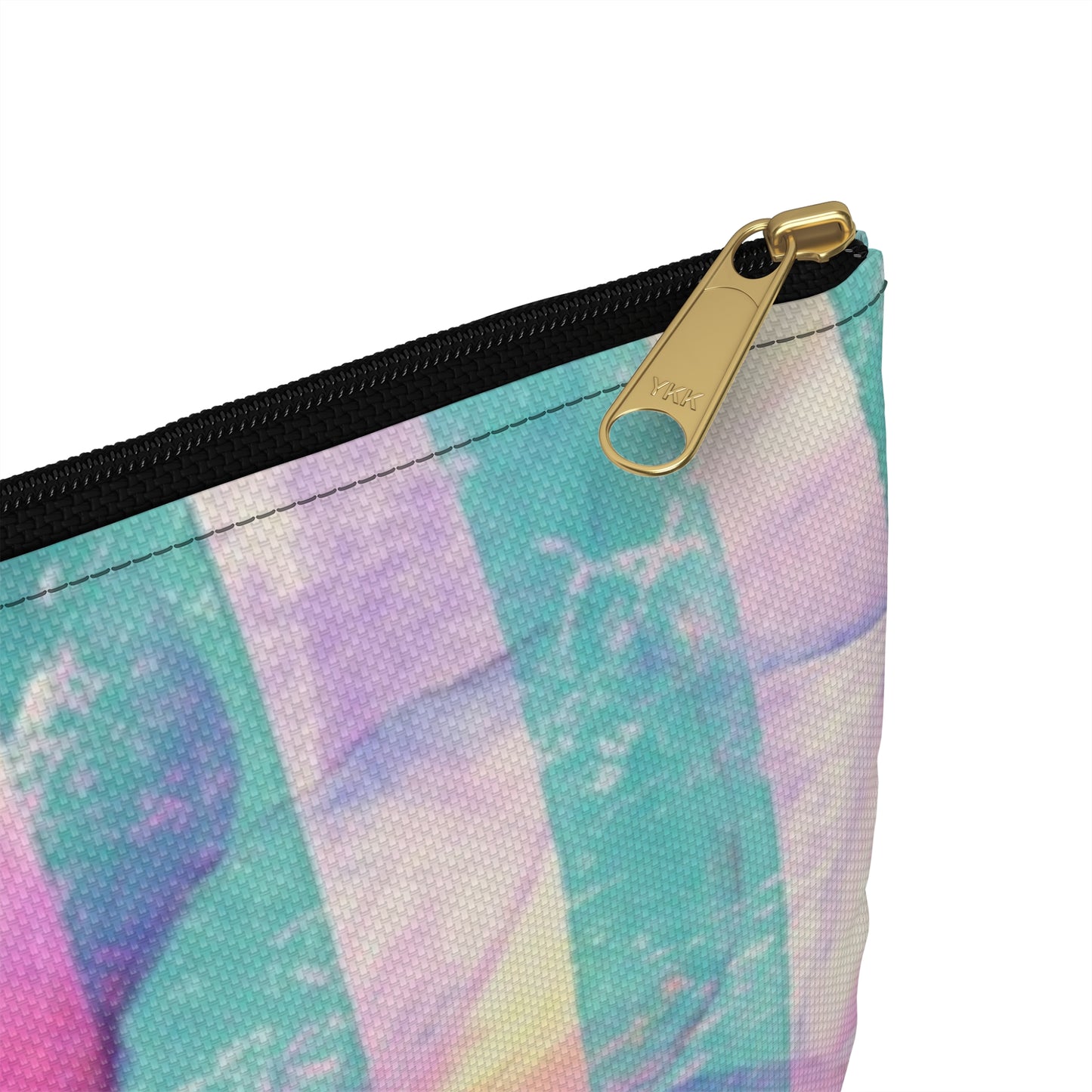 Stripe Flowers Design Accessory Pouch