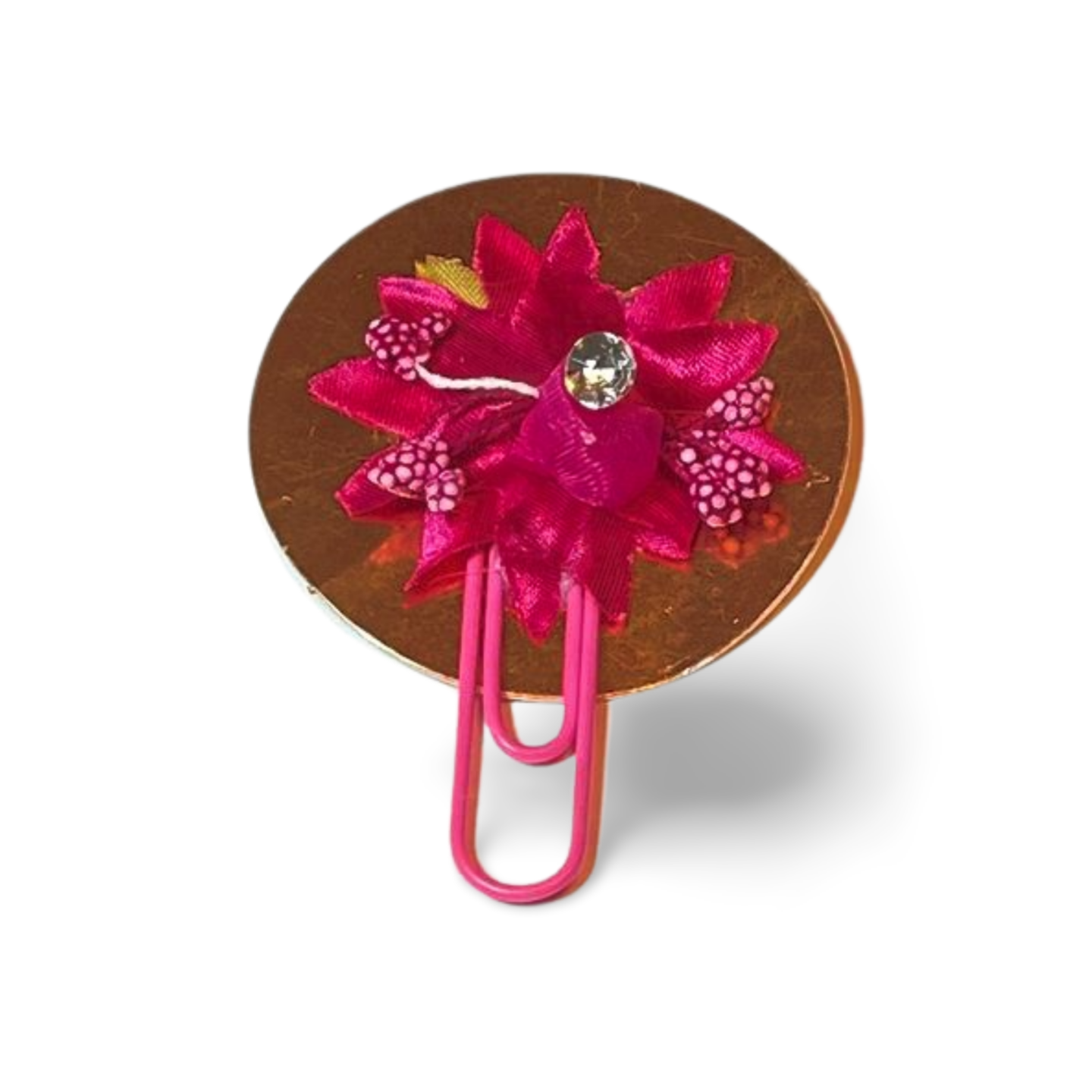 Pink Flower Paperclip