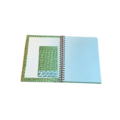 Green Animal Print Binding Notebook