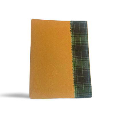 Black and Green Fabric Material Writing book