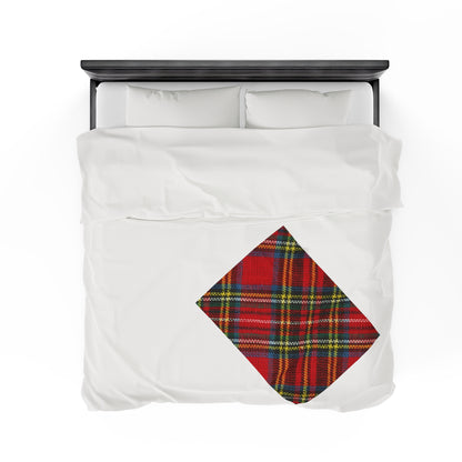 Velveteen Christmas Plaid Plush Blanket