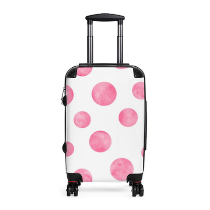 Pink & White Polka Dot Suitcase