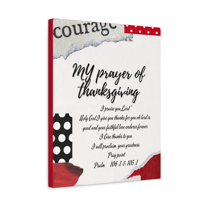 Thanksgiving Prayer Matte Canvas, Stretched, 1.25"