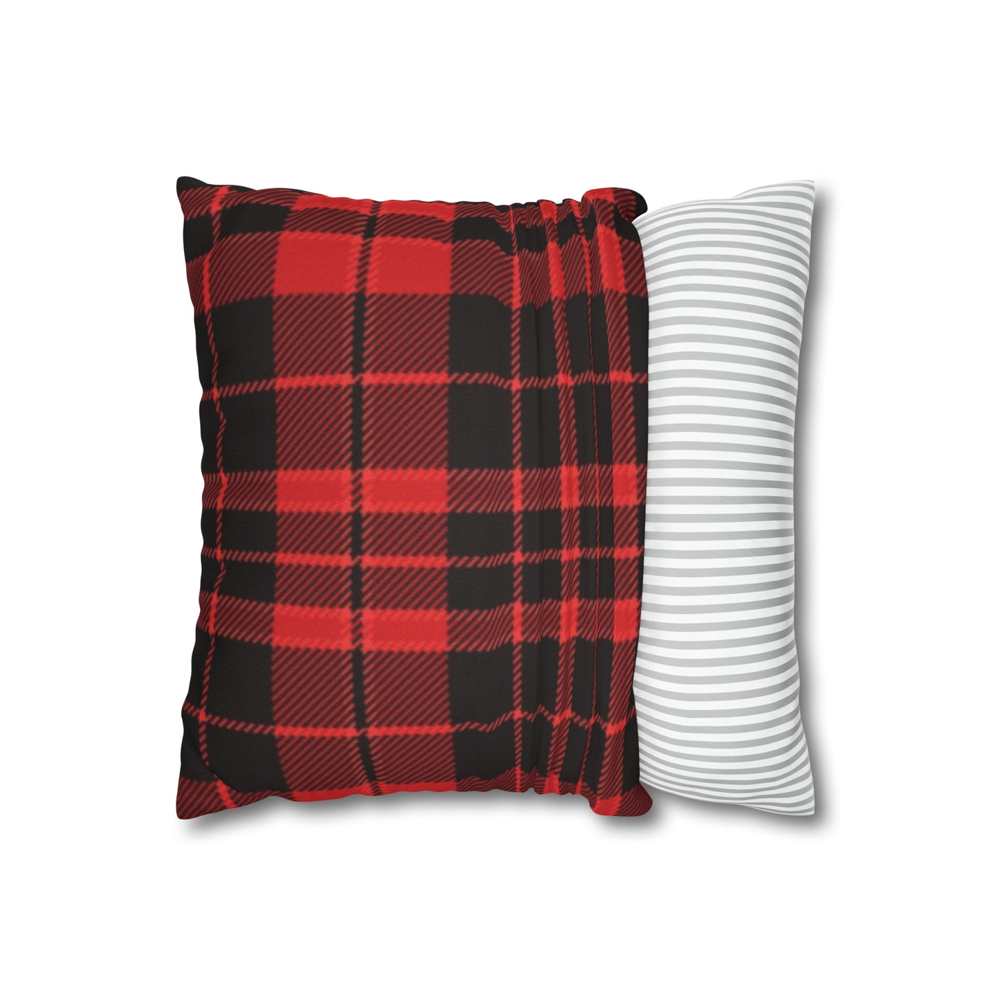 Plaid Spun Polyester Square Pillowcase