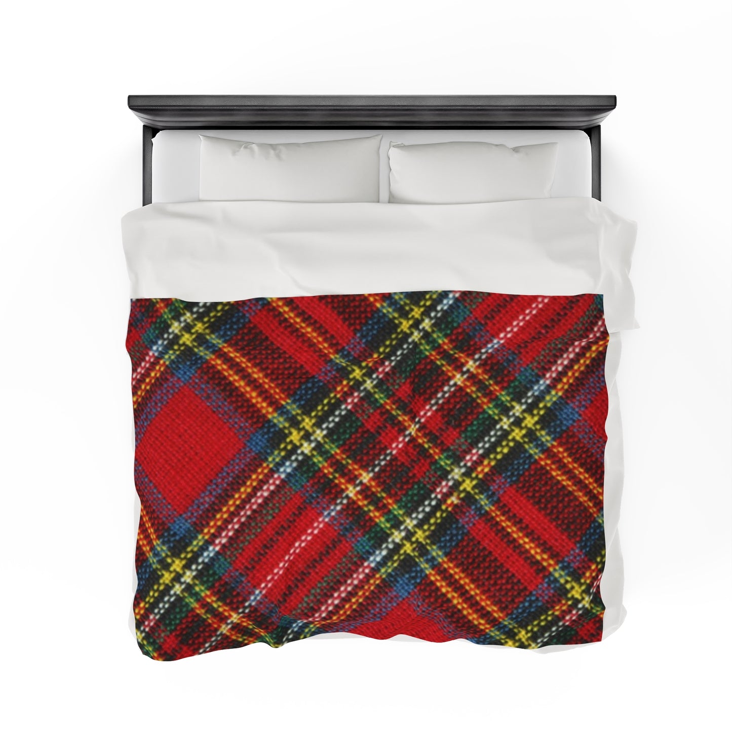 Velveteen Christmas Plaid Plush Blanket