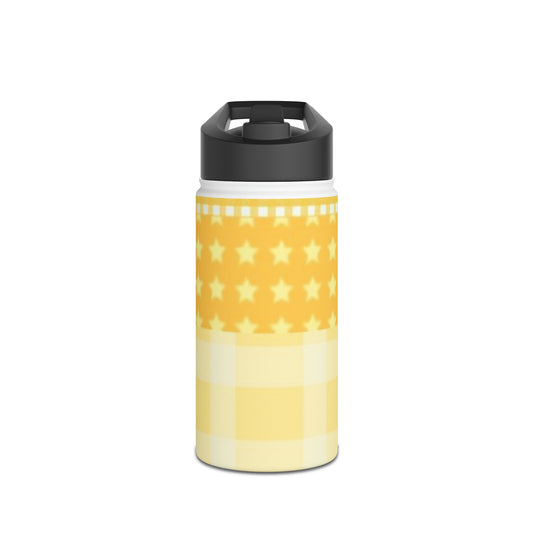 Yellow Stainless Steel Water Bottle, Standard Lid