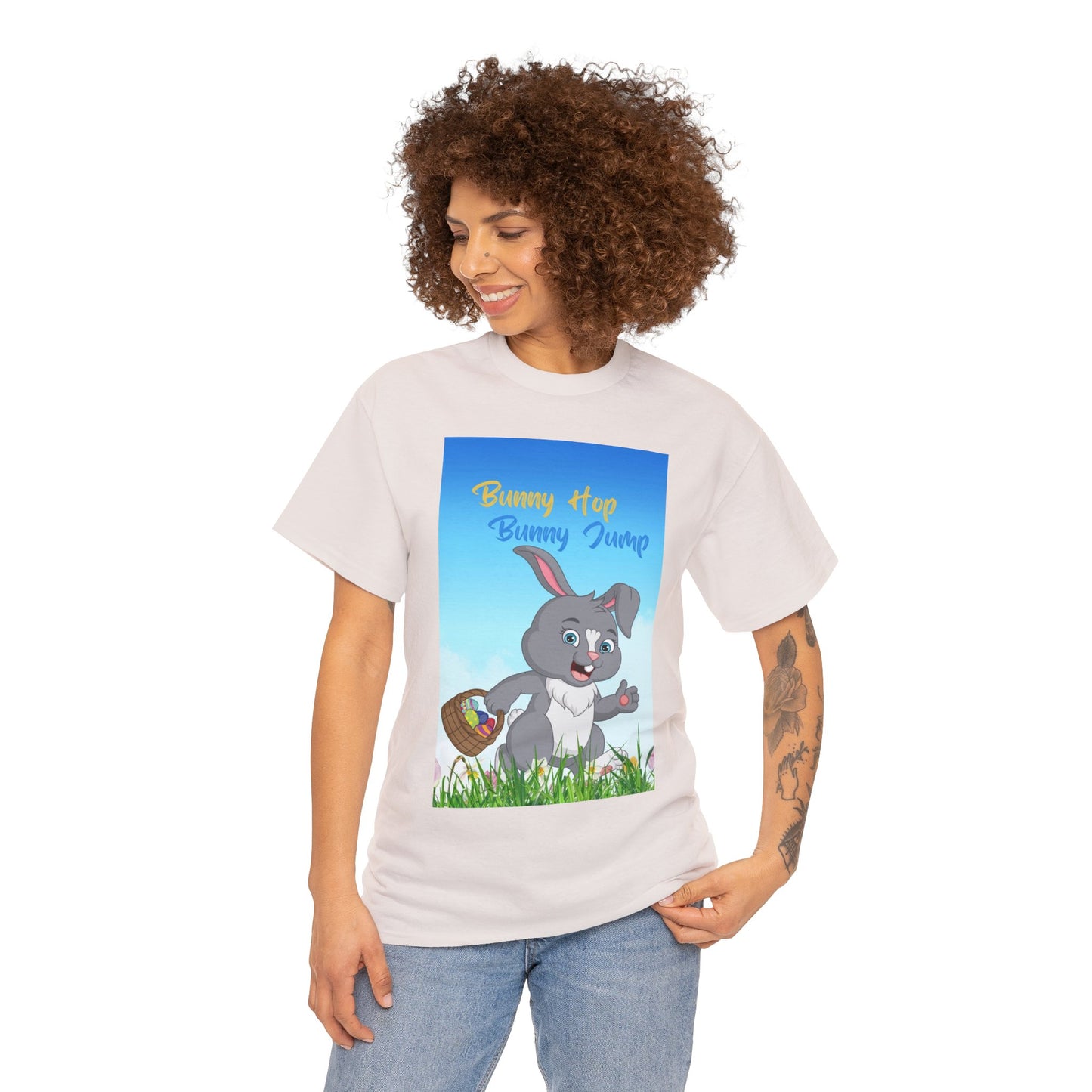 “Bunny Jump, Bunny Hop” Unisex Heavy Cotton Tee