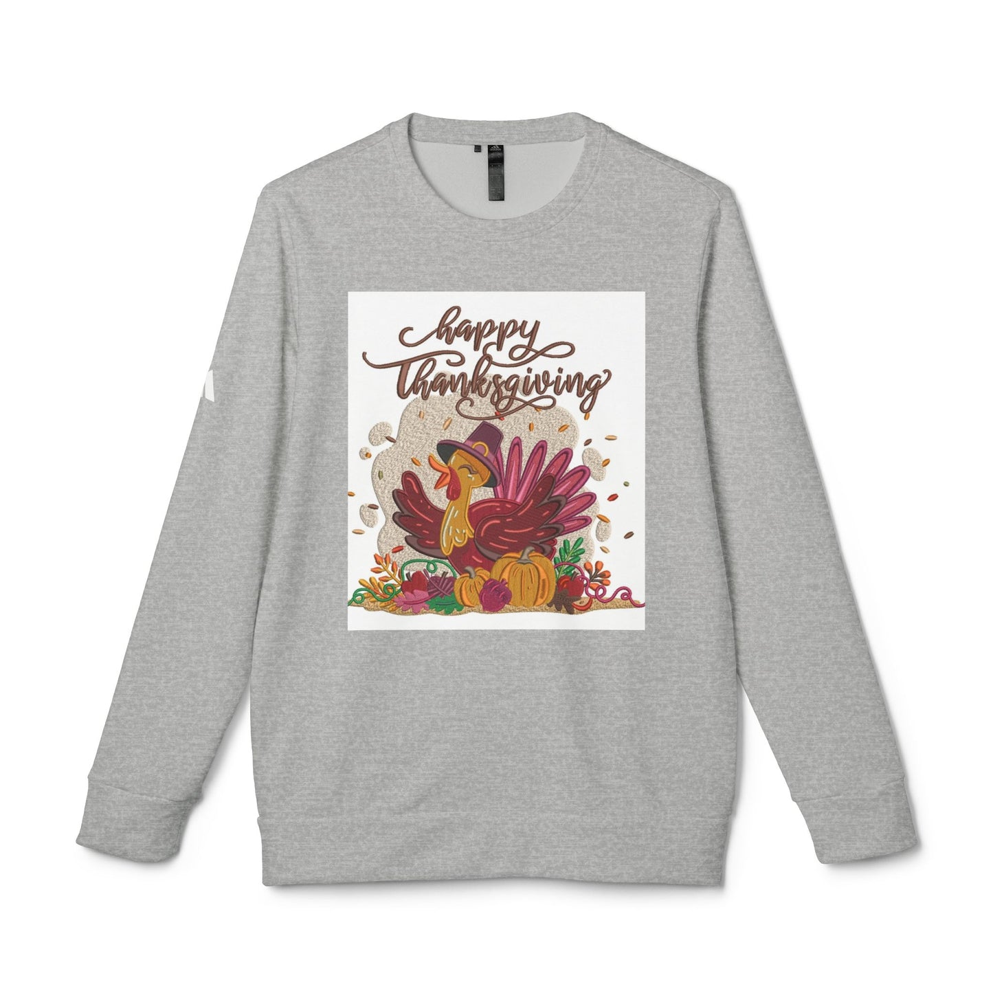 Happy Thanksgiving adidas Unisex Fleece Crewneck Sweatshirt