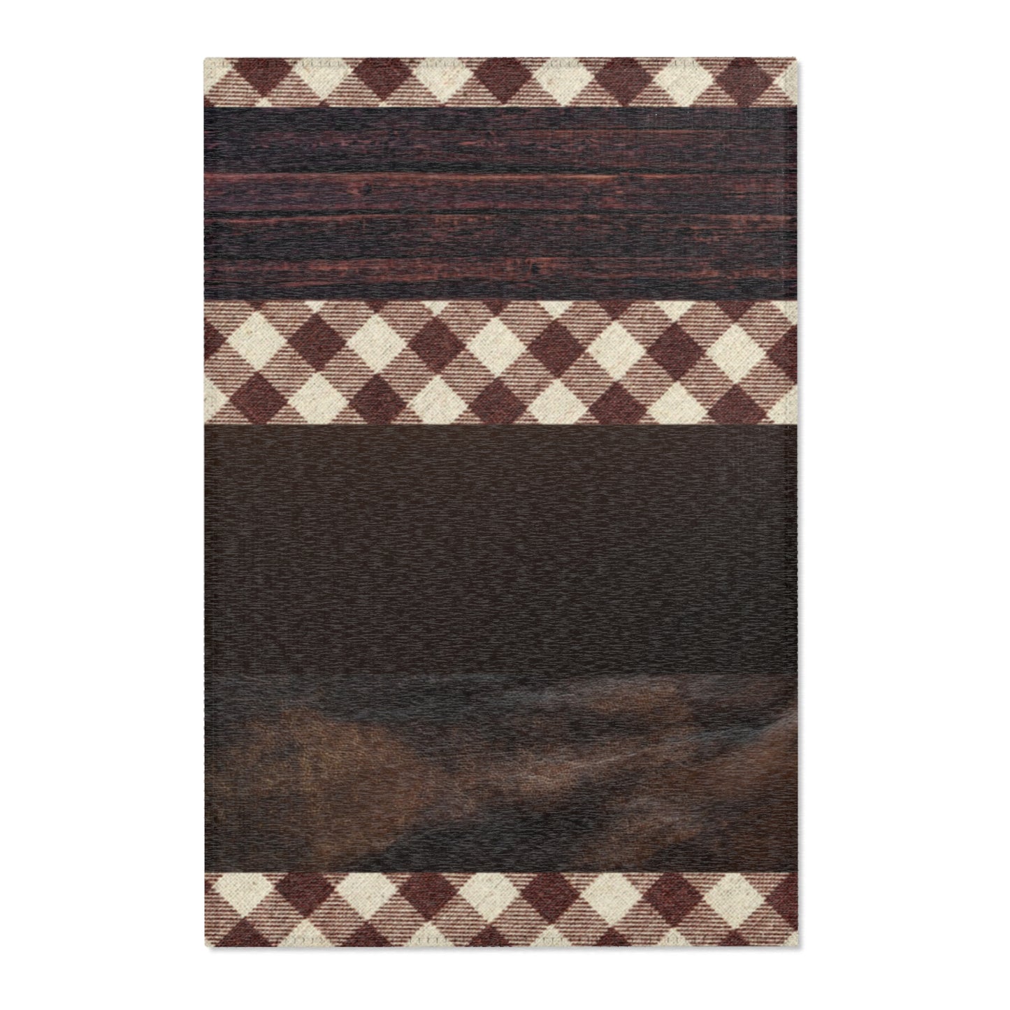 Brown Plaid Area Rugs