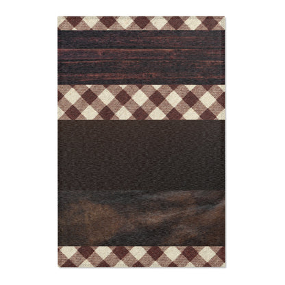 Brown Plaid Area Rugs