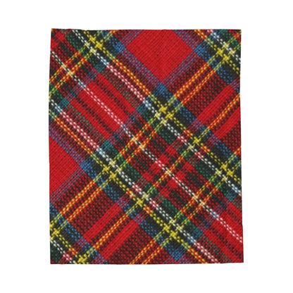 Velveteen Christmas Plaid Plush Blanket