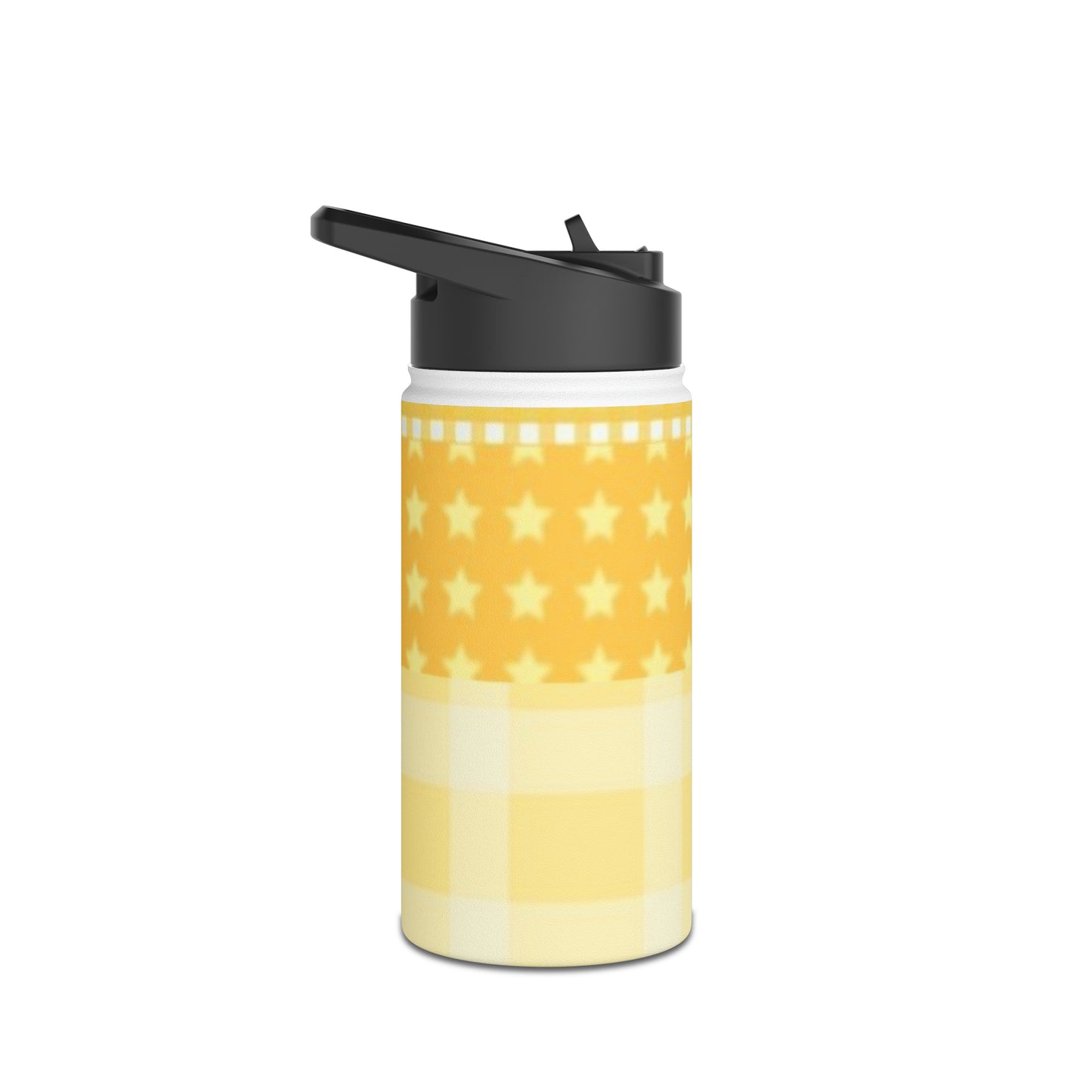 Yellow Stainless Steel Water Bottle, Standard Lid