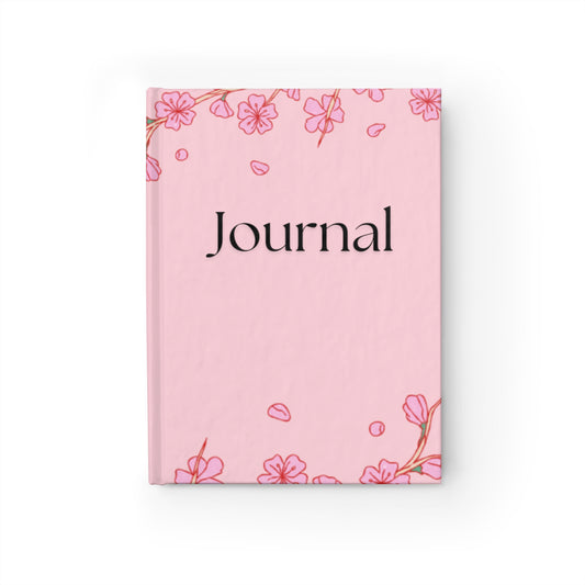 Pink Floral Blank Journal