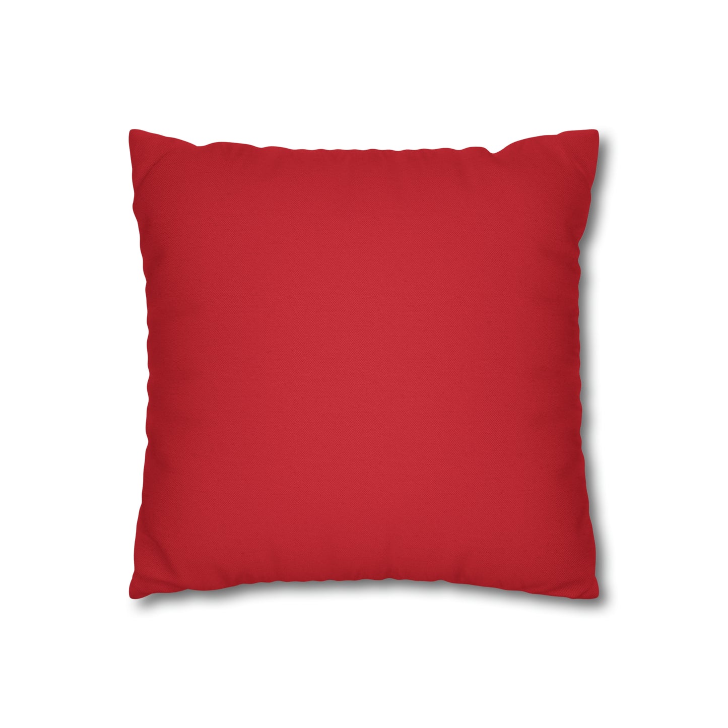 Red & White Plaid Spun Polyester Square Pillowcase