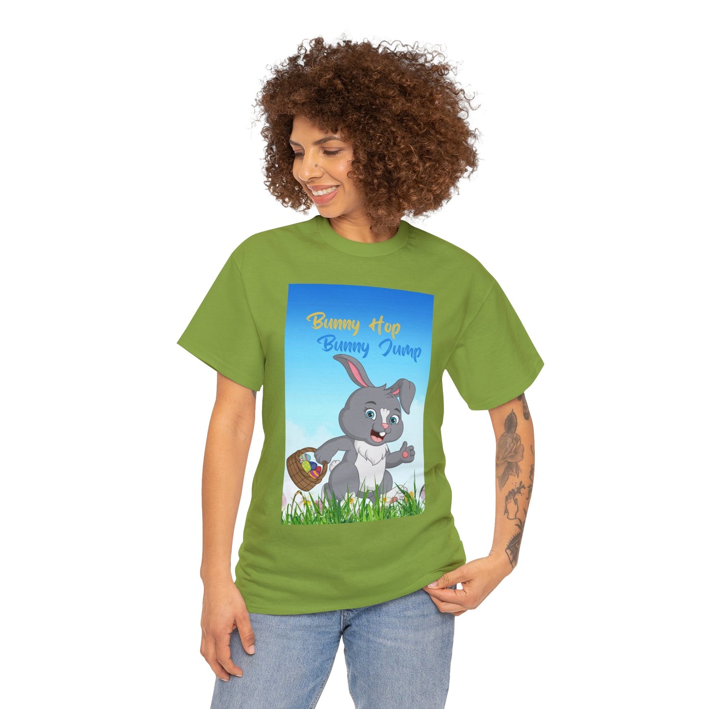 “Bunny Jump, Bunny Hop” Unisex Heavy Cotton Tee