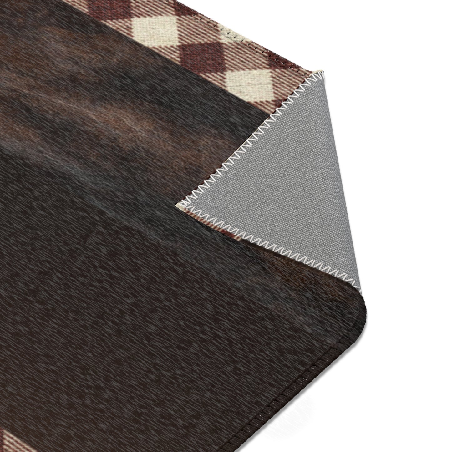 Brown Plaid Area Rugs