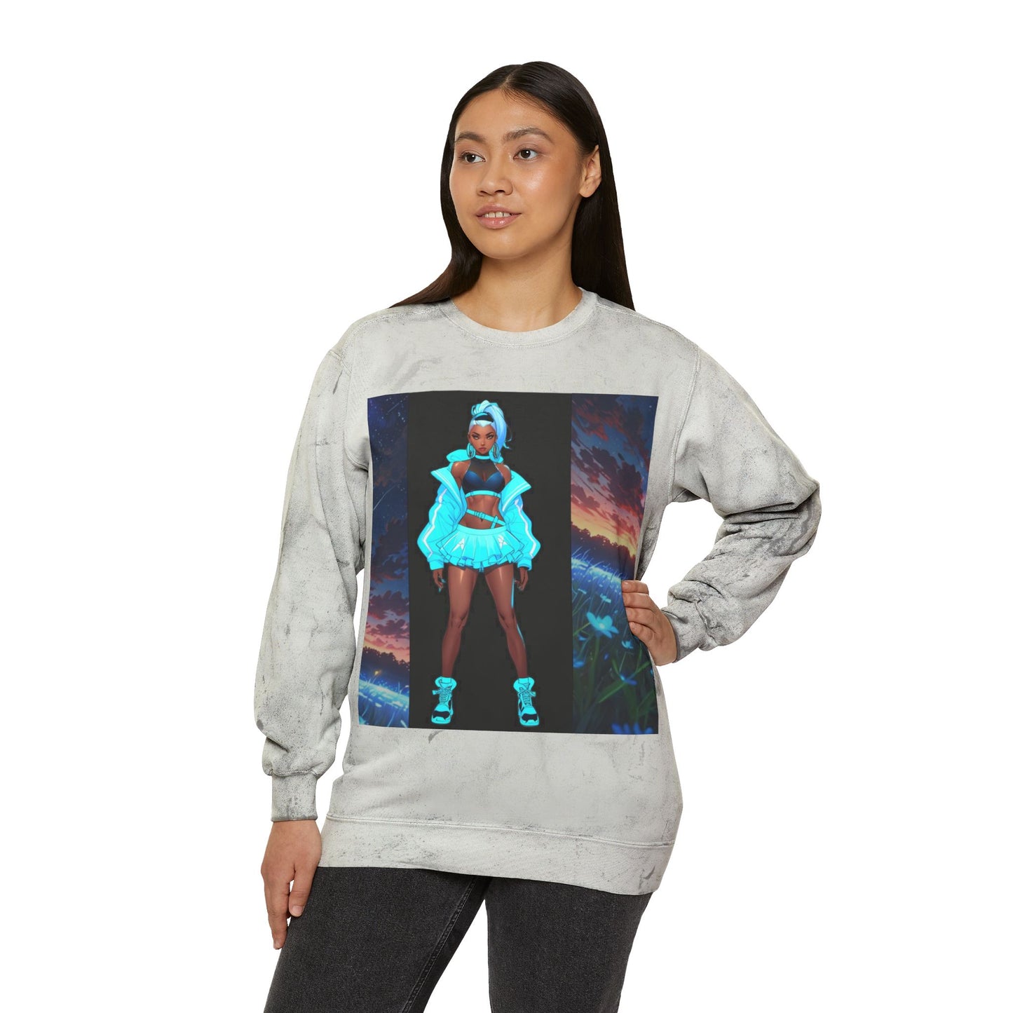 Unisex Color Blast Crewneck Sweatshirt