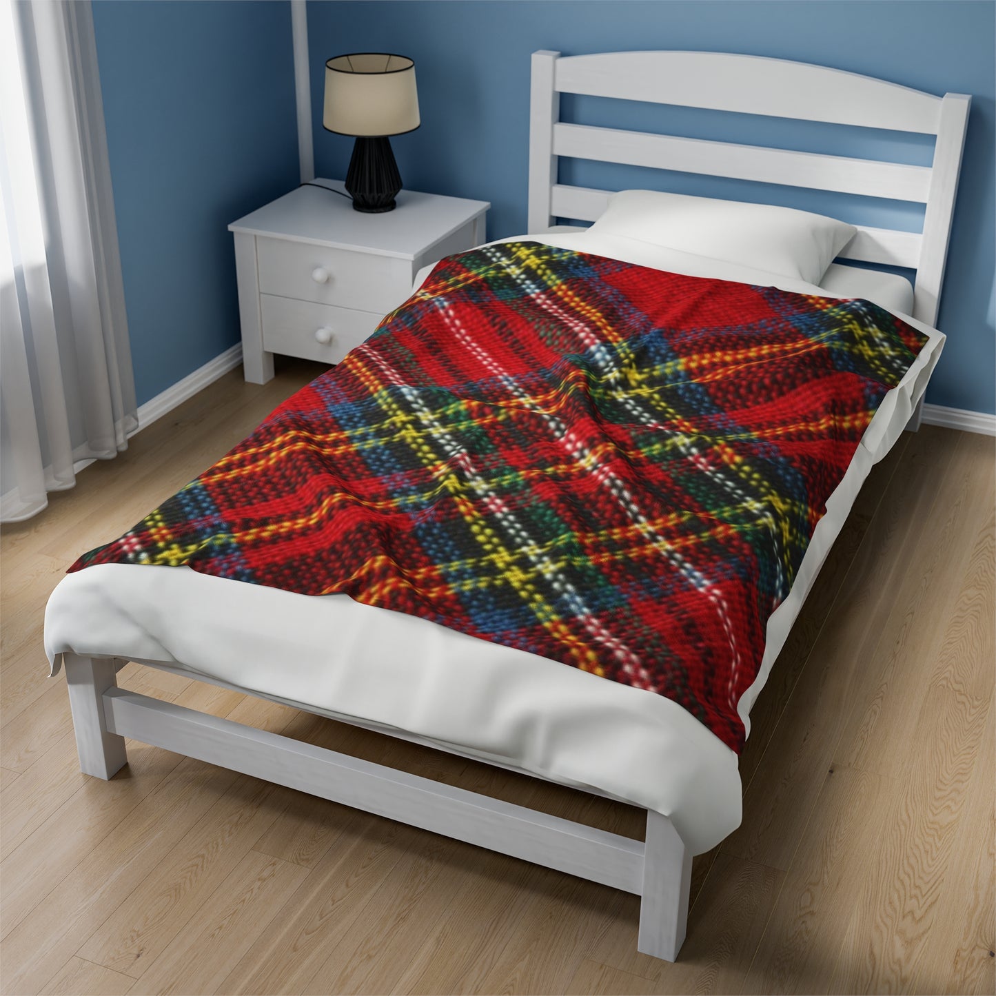 Velveteen Christmas Plaid Plush Blanket