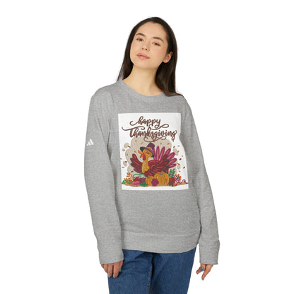 Happy Thanksgiving adidas Unisex Fleece Crewneck Sweatshirt