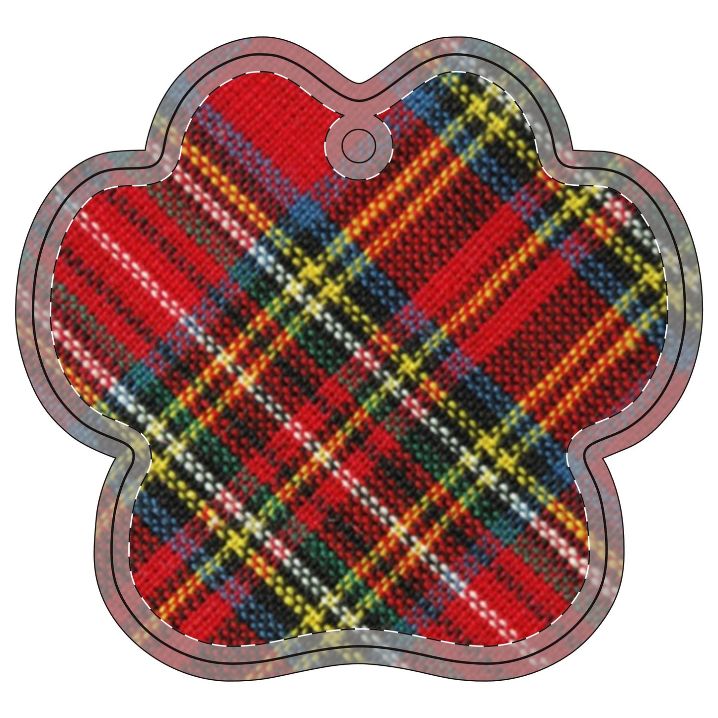 Green and red plaid Aluminum Ornaments (Multi-shape)