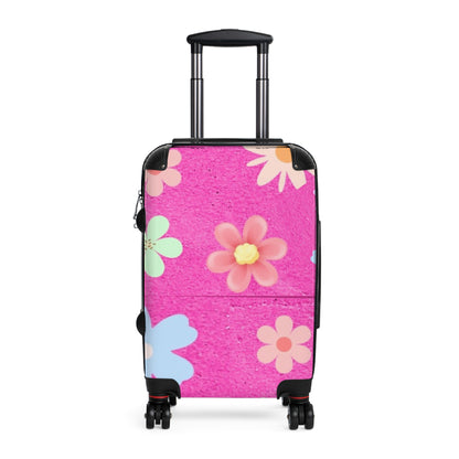 Pink Flowers Design Suitcase