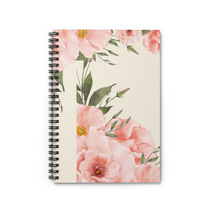 Floral Spiral Notebook - Ruled Line