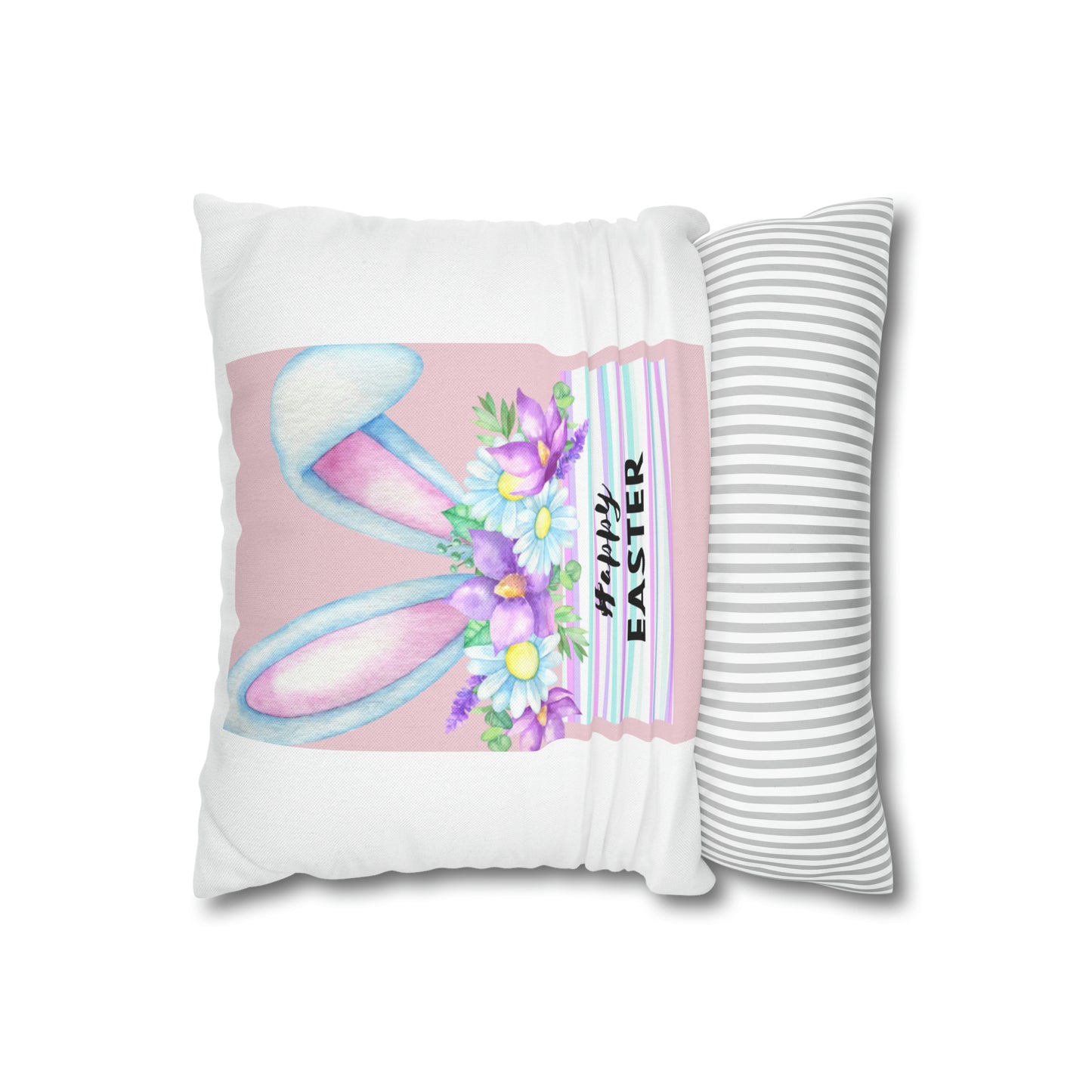 Spun Happy Easter Polyester Square Pillowcase