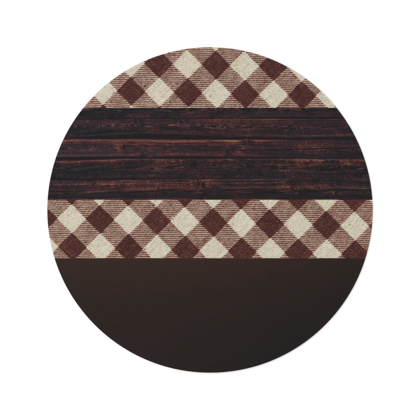 Brown Decorative Round Rug