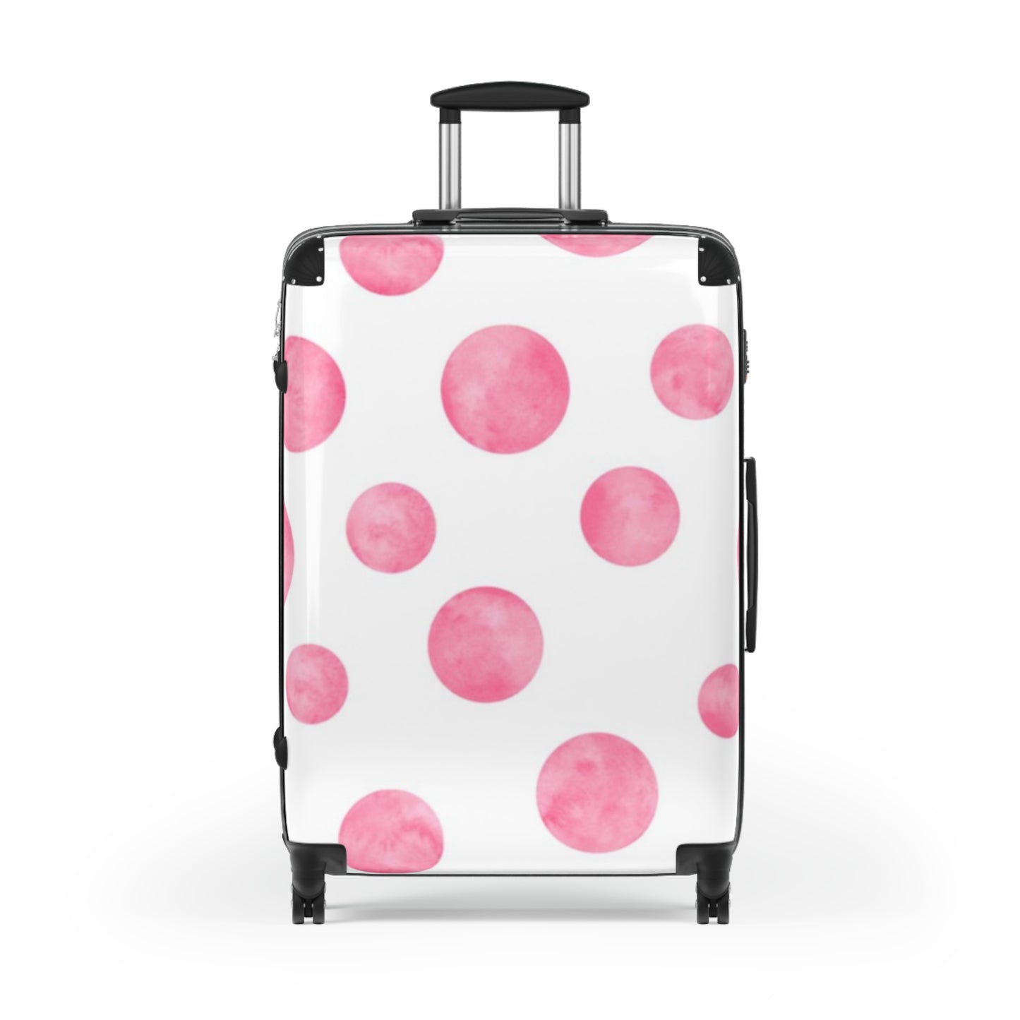 Pink & White Polka Dot Suitcase