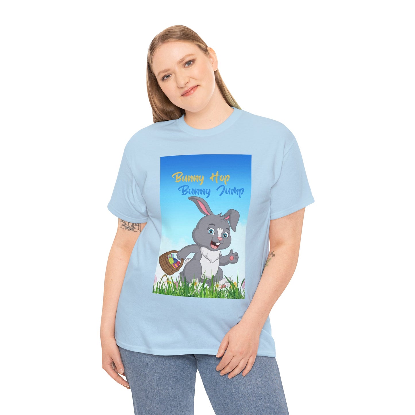 “Bunny Jump, Bunny Hop” Unisex Heavy Cotton Tee