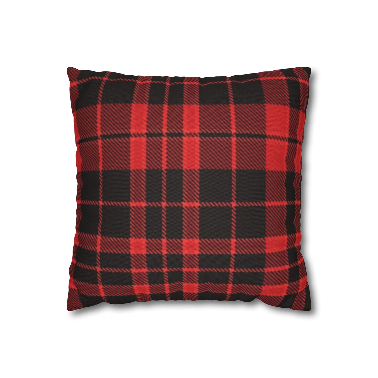 Plaid Spun Polyester Square Pillowcase