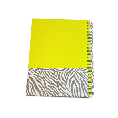 Lime Green Animal Print Binding Notebook