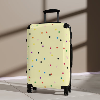 Yellow Polka Dot Suitcase