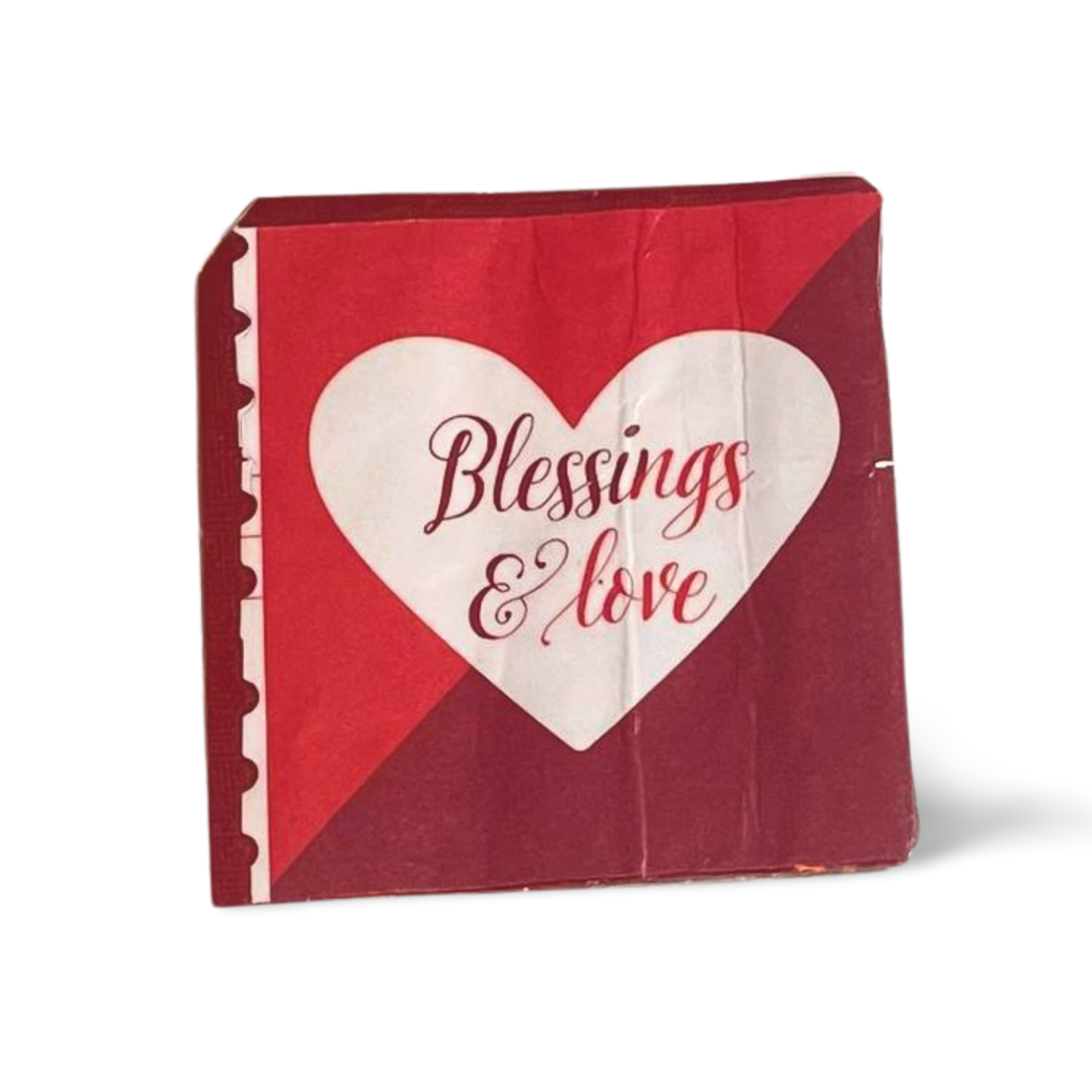 love Red Journal Pocket with blessings design