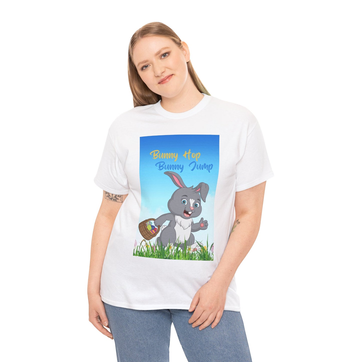 “Bunny Jump, Bunny Hop” Unisex Heavy Cotton Tee