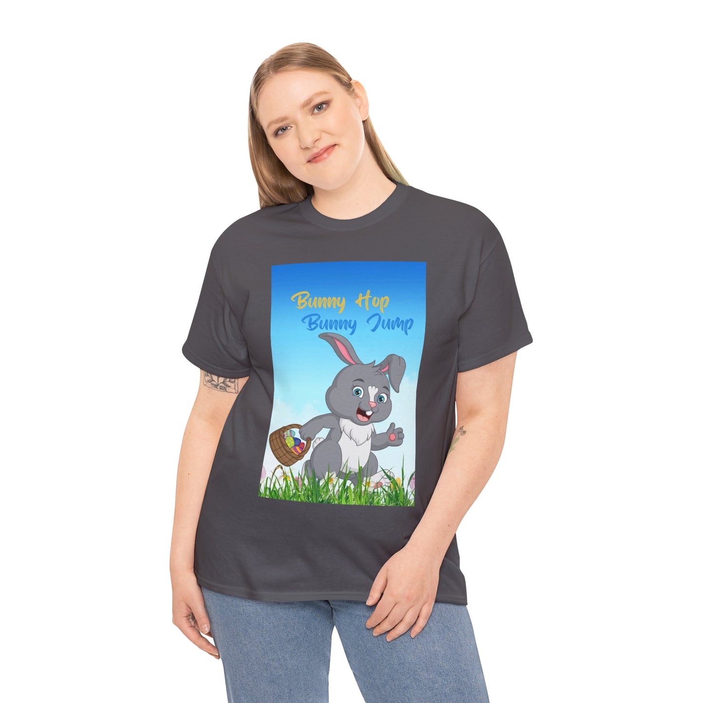 “Bunny Jump, Bunny Hop” Unisex Heavy Cotton Tee