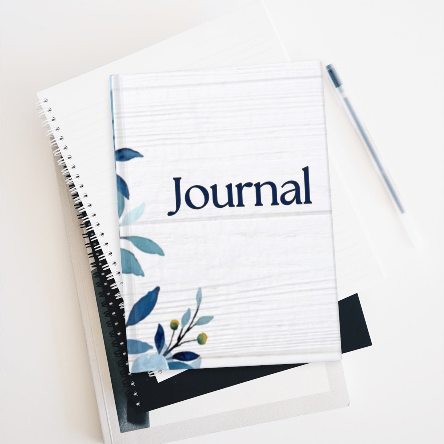 Blue And white Journal - Blank