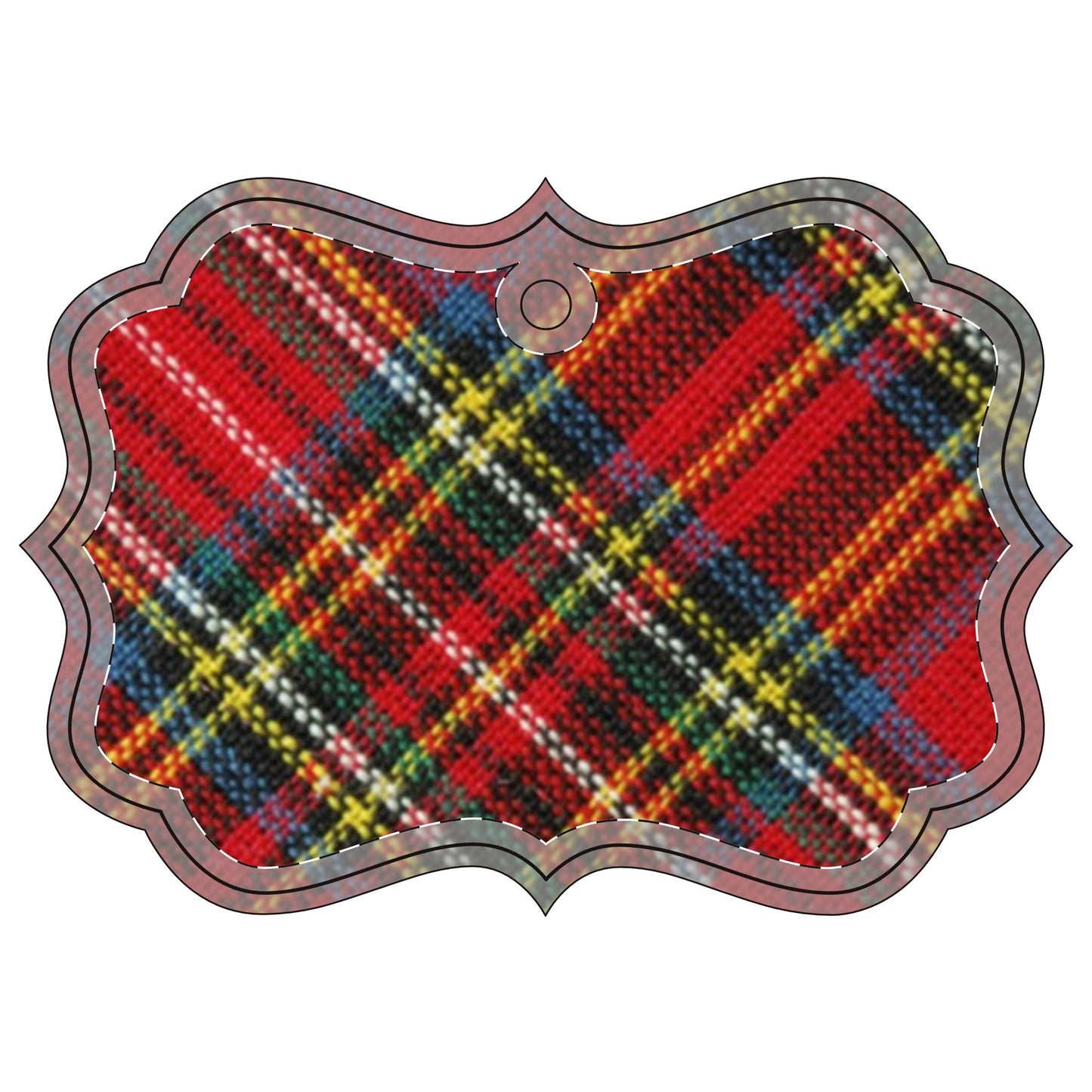 Green and red plaid Aluminum Ornaments (Multi-shape)