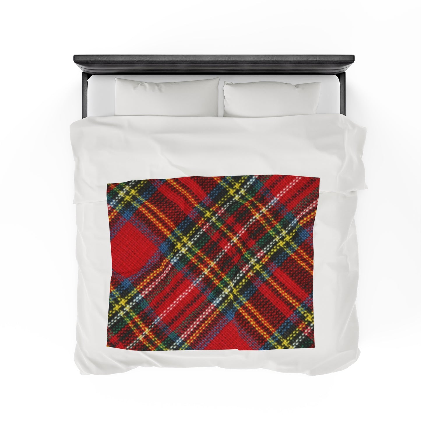 Velveteen Christmas Plaid Plush Blanket