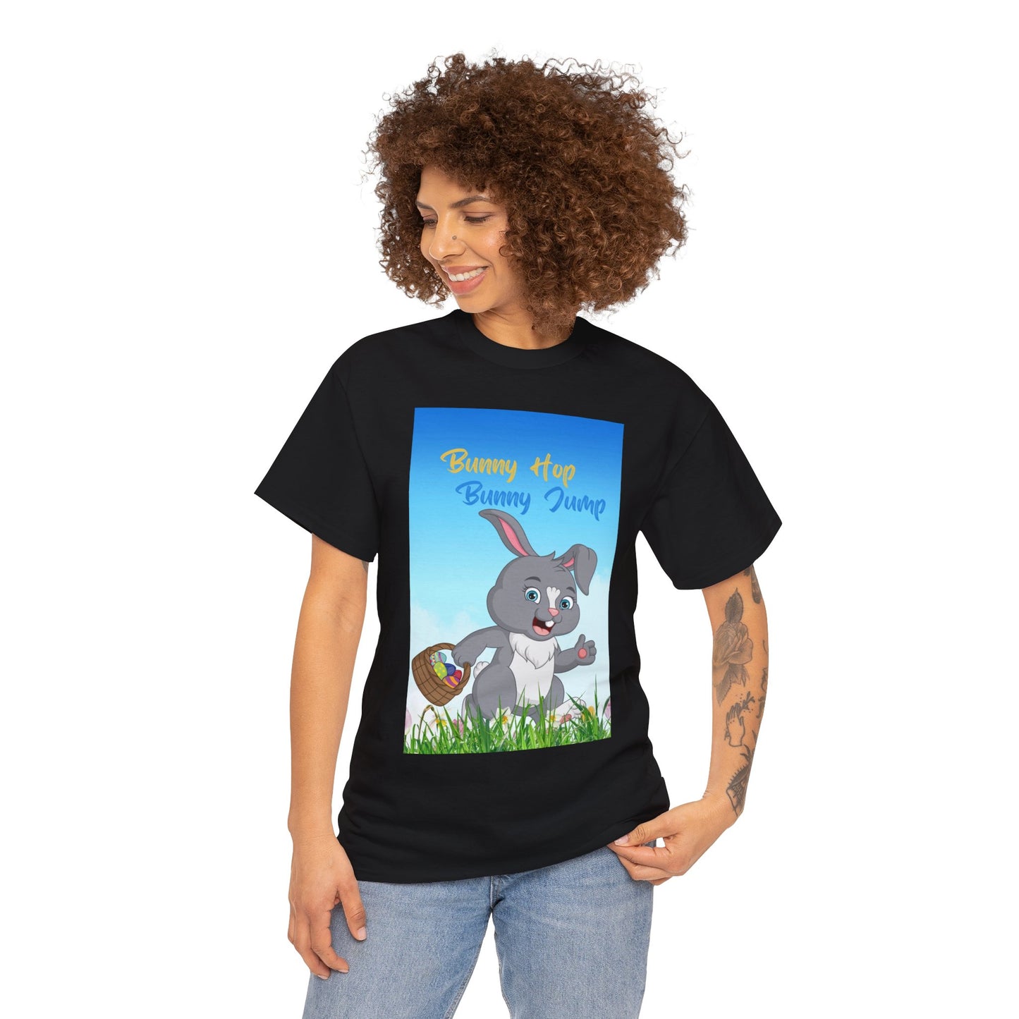 “Bunny Jump, Bunny Hop” Unisex Heavy Cotton Tee