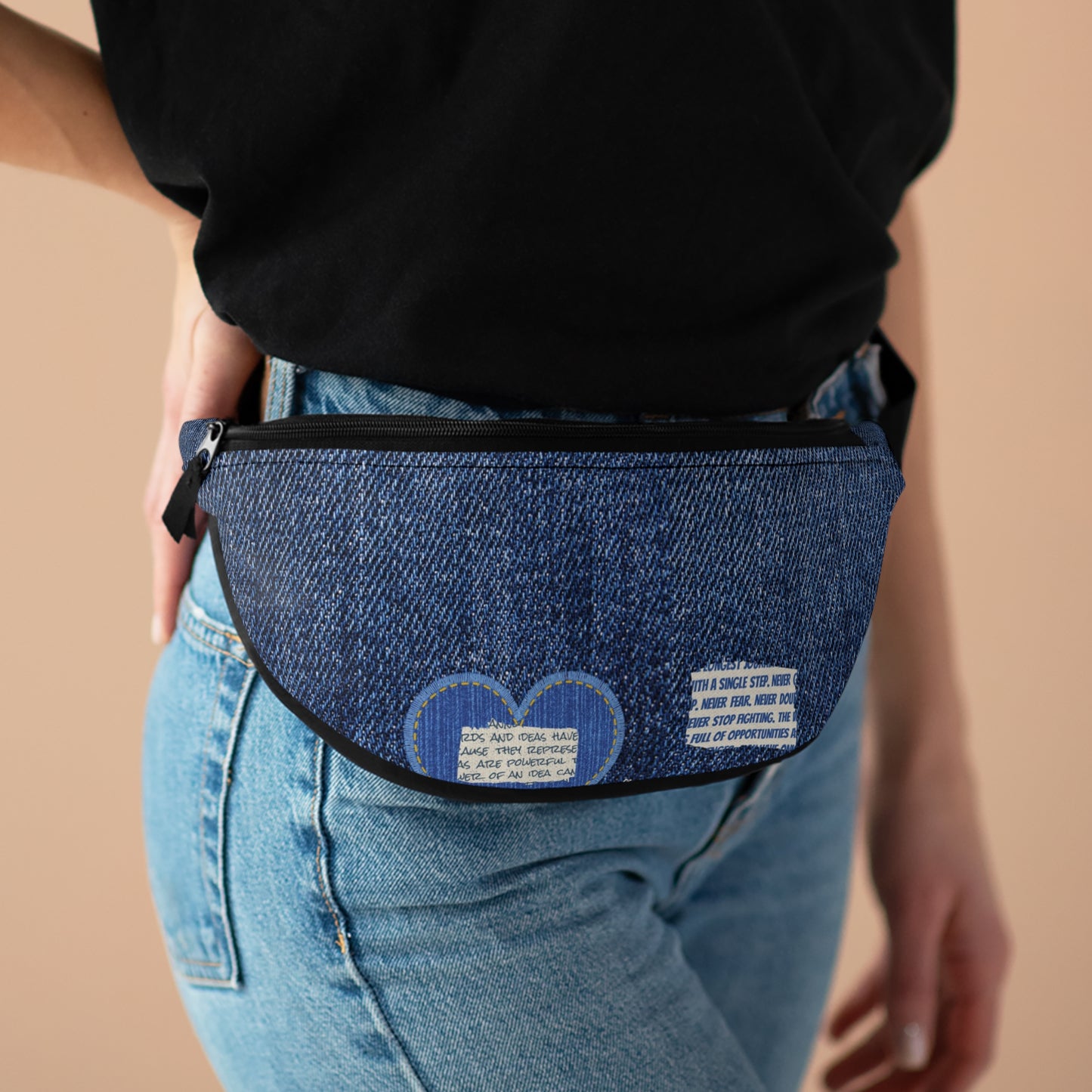 Jeans Print Fanny Pack