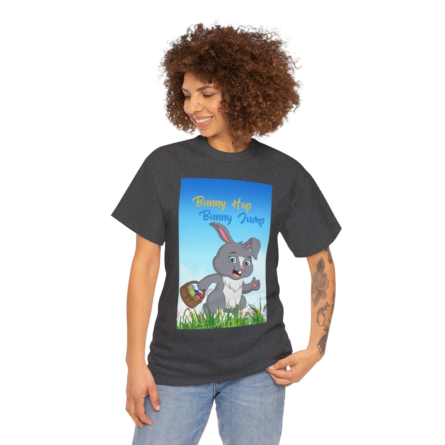 “Bunny Jump, Bunny Hop” Unisex Heavy Cotton Tee