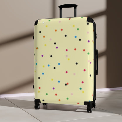 Yellow Polka Dot Suitcase