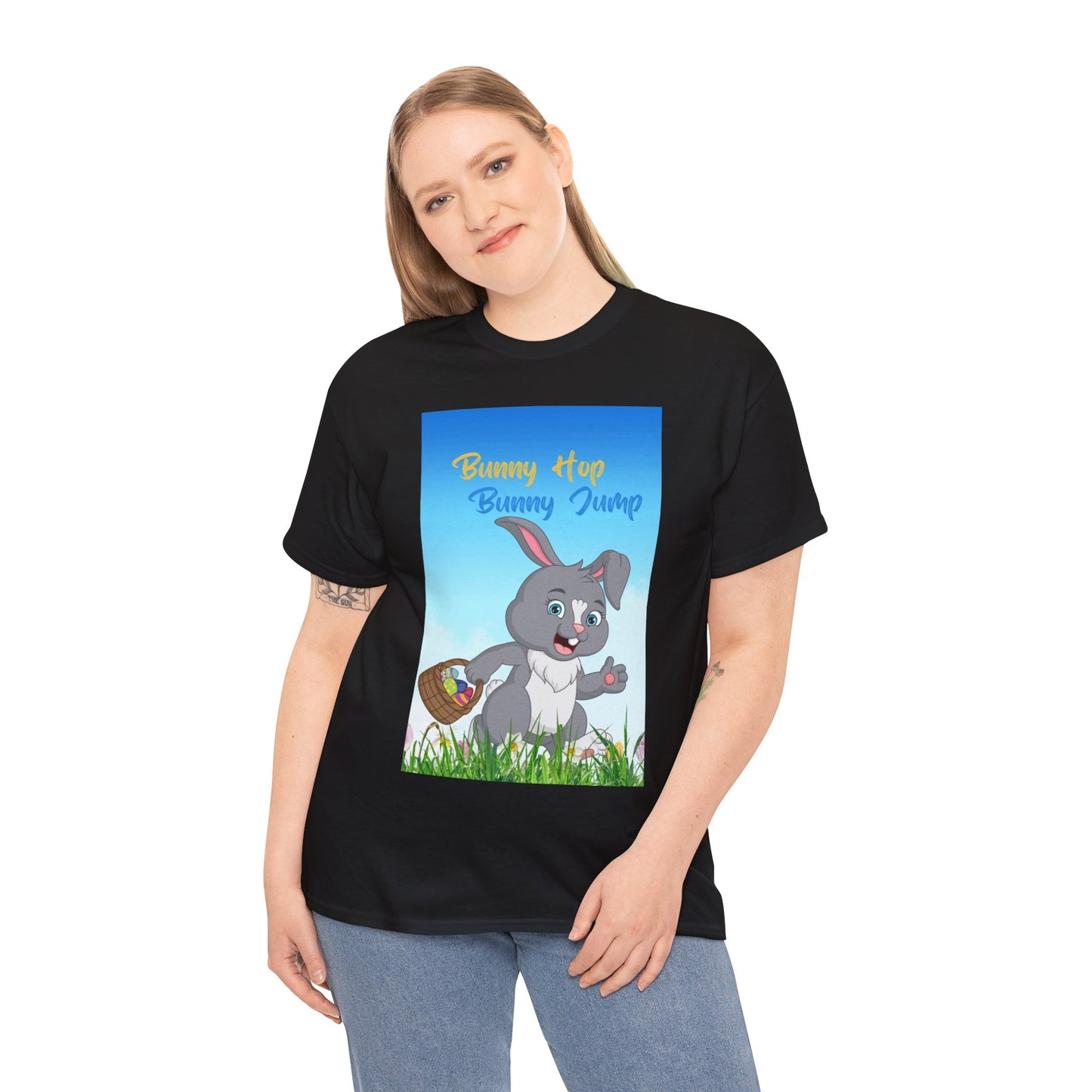 “Bunny Jump, Bunny Hop” Unisex Heavy Cotton Tee