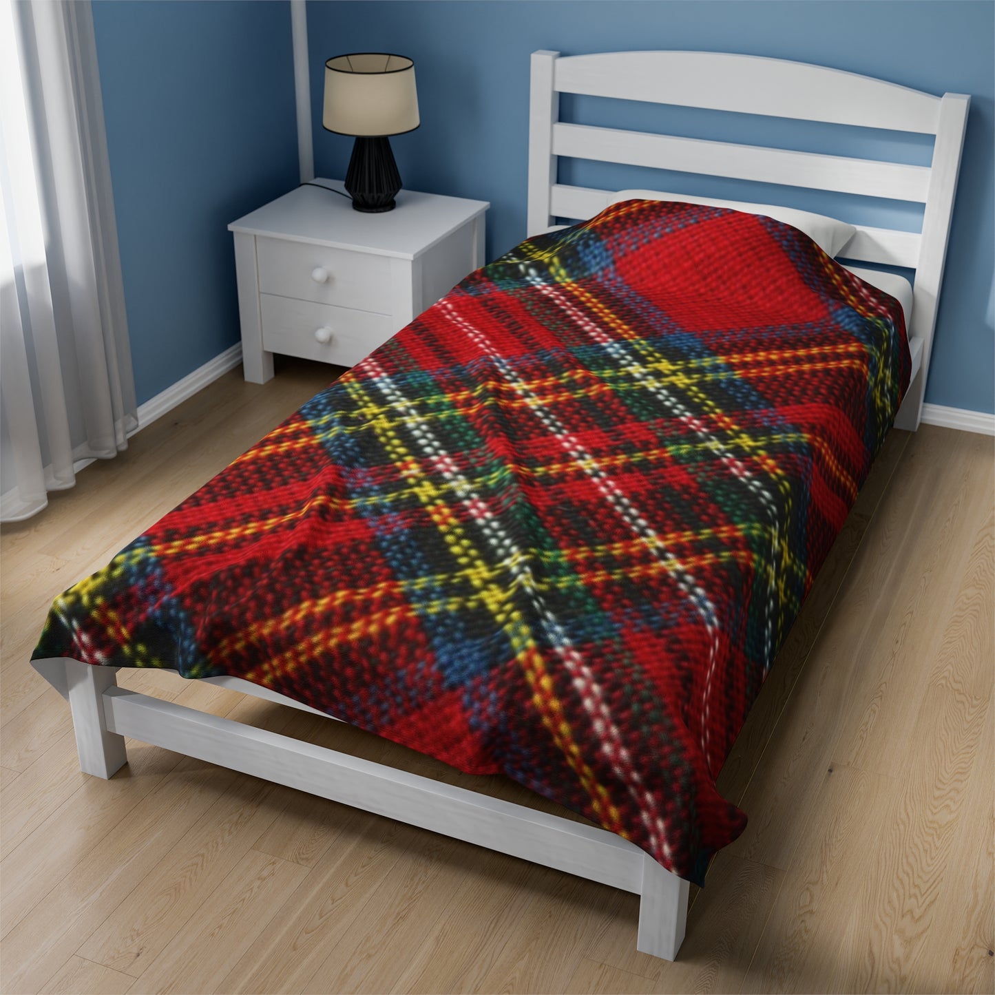 Velveteen Christmas Plaid Plush Blanket