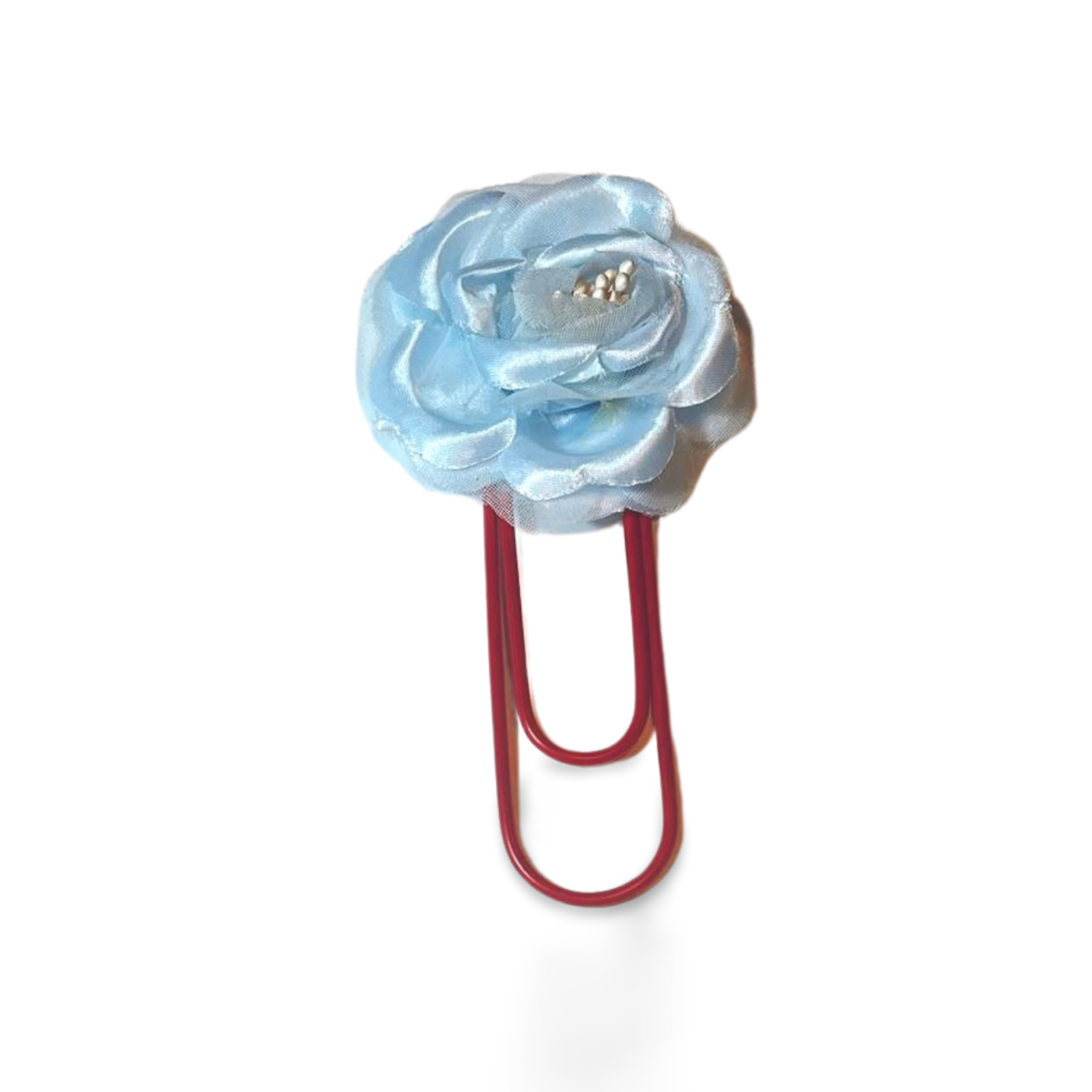 Big Baby Blue Flowers Paper Clip