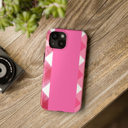 Tough  pink plaid Phone Cases