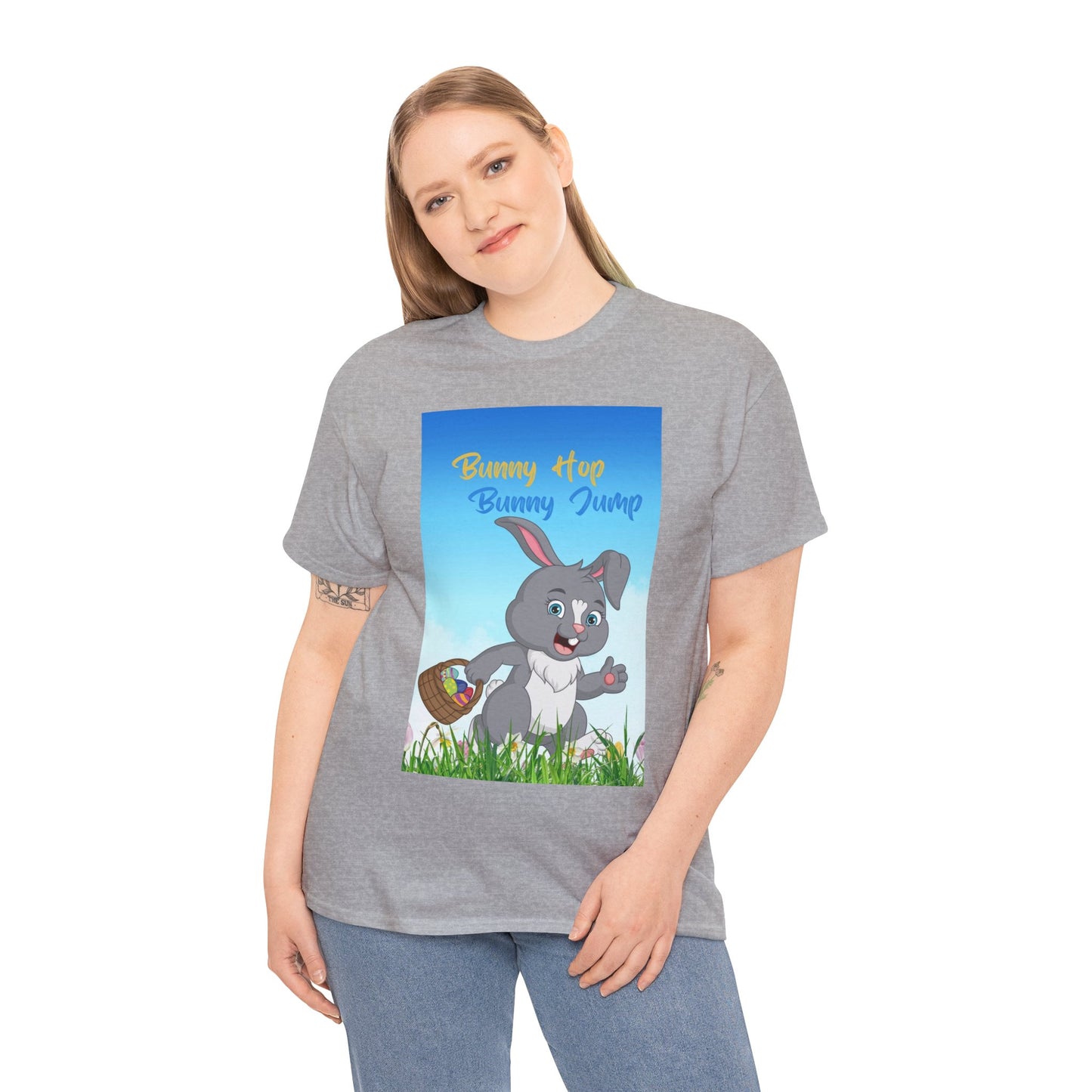 “Bunny Jump, Bunny Hop” Unisex Heavy Cotton Tee