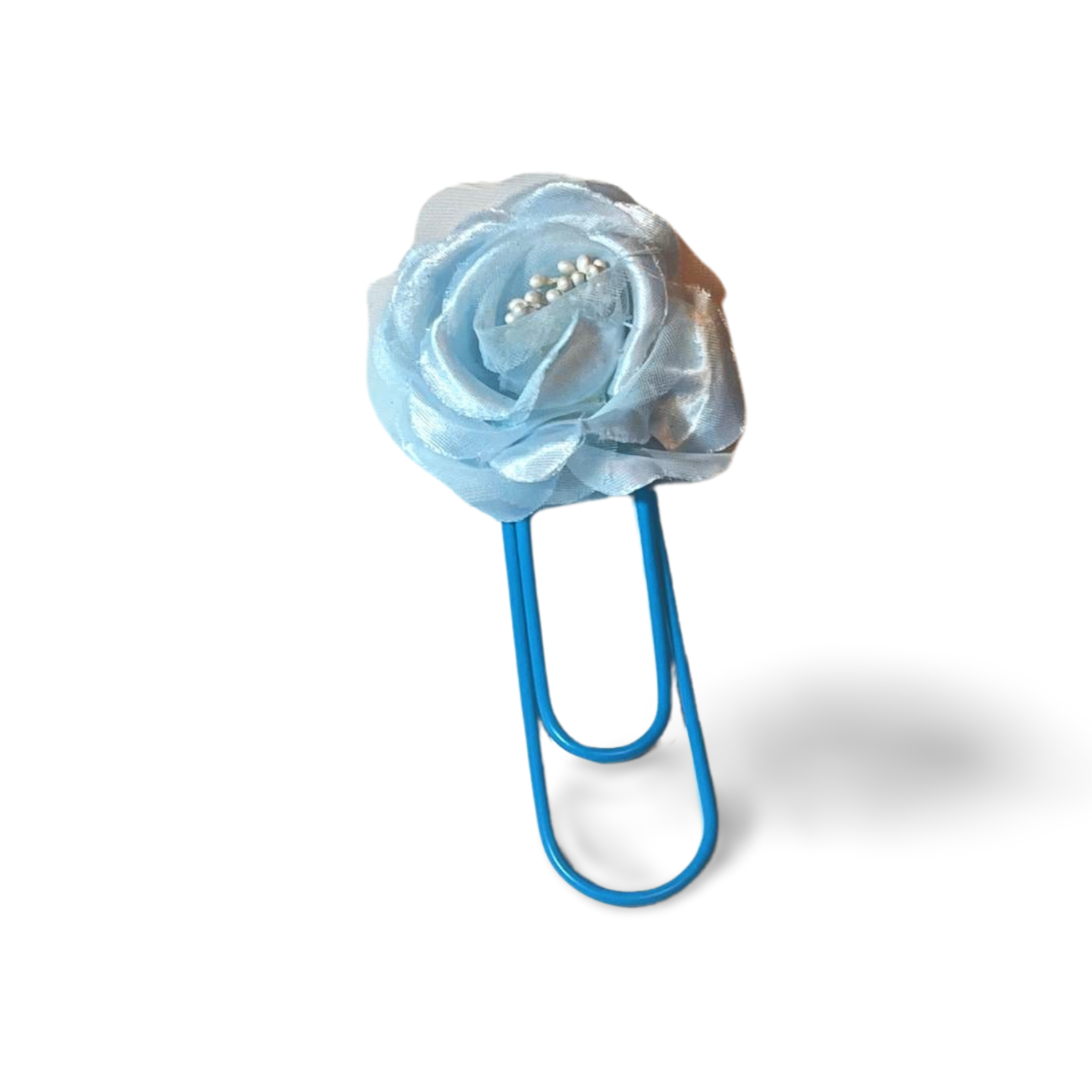 Big Baby Blue Flowers Paper Clip