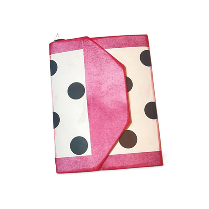 Black and white Polka Dot with Pink Journal With Case